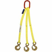 HSI Three Leg Nylon Bridle Slng, One Ply, 1 in Web Width, 18ft L, Oblong Link to Hook, 4,800lb TOS-EE1-801-18